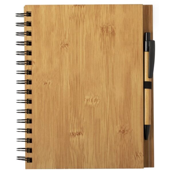 Bambusowy notatnik A5 z długopisem z nadrukiem gadżet reklamowy