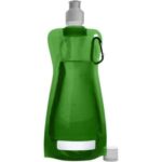 Składana butelka sportowa 420 ml z karabińczykiem z nadrukiem gadżet reklamowy