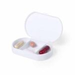 Antybakteryjny pojemnik na tabletki z 3 przegrodami z nadrukiem gadżet reklamowy