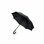 Elegancki 23 calowy parasol automatyczny odporny na działanie silnego wiatru wykonany z tkaniny 190T. Trzon czerniony