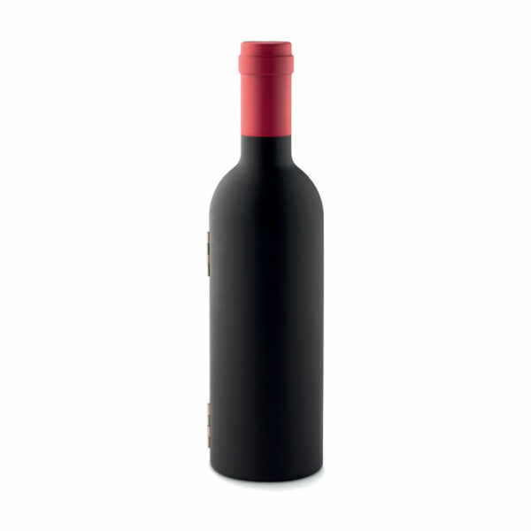 Zestaw do wina zapakowany w pudełko w kształcie butelki