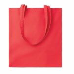 Bawełniana torba na zakupy z długimi uchwytami. 180 gr/m². Wyprodukowano zgodnie ze standardem OEKO-TEX.. Gadżet reklamowy dla firmy.