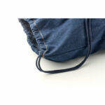 Bawełniany worek ze sznurkiem do ściągania 50% recyklingowany bawełniany jeans i 50% bawełny. 250 gr/m².. Gadżet reklamowy dla firmy.