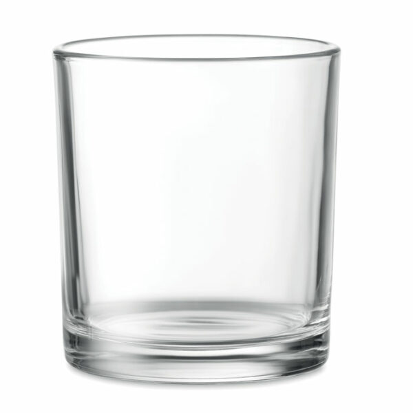 Krótka szklanka do napojów wielokrotnego użytku. Pojemność: 300ml.. Gadżet reklamowy dla firmy.