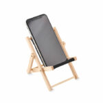 Składany stojak na telefon w kształcie fotela.. Gadżet reklamowy dla firmy.
