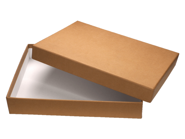 Pudełko kaszerowane papierem ozdobnym (25x21x5cm) 44703710 beżowy - gadżet reklamowy z nadrukiem