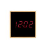 Bambusowy zegar na biurko z alarmem z nadrukiem gadżet reklamowy