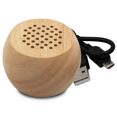 Drewniany głośnik bezprzewodowy 3W z nadrukiem gadżet reklamowy