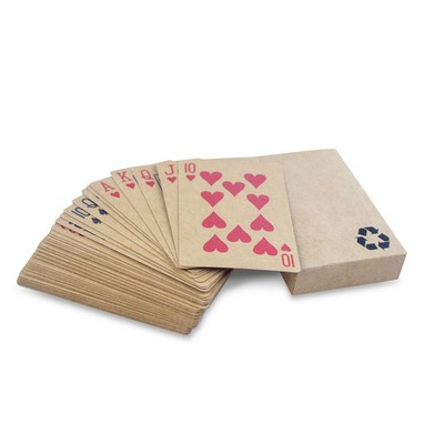 Karty do gry z papieru z recyklingu z nadrukiem gadżet reklamowy