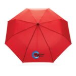 Mały bambusowy parasol 20.5" Impact AWARE™ rPET z nadrukiem gadżet reklamowy