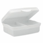Lunch box z PP z recyklingu. Pojemność: 800 ml.. Gadżet reklamowy dla firmy.