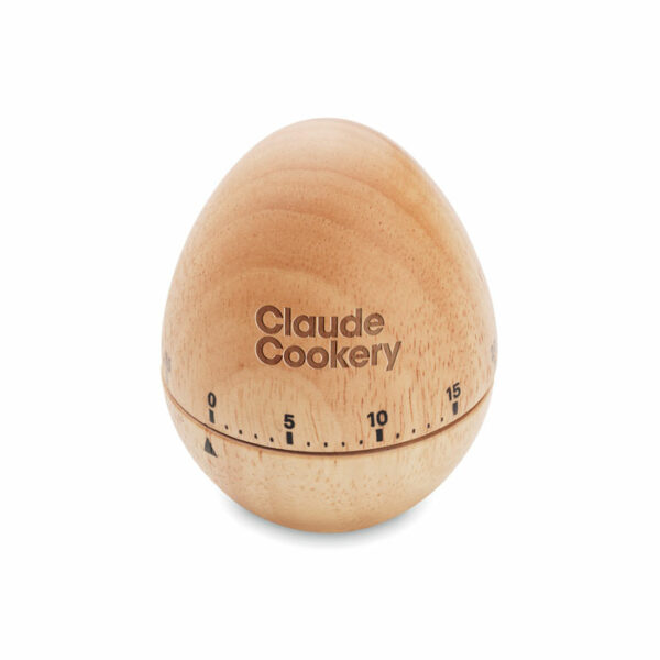 minutnik kuchenny do gotowania jajek w kształcie jajka z drewna sosnowego. Drewno jest produktem naturalnym
