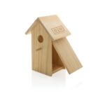 Drewniany domek dla ptaków z nadrukiem gadżet reklamowy